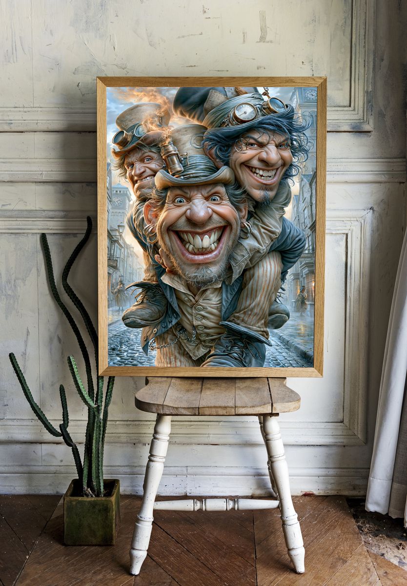 Steampunk Trickster Portrait Poster. — room view 1