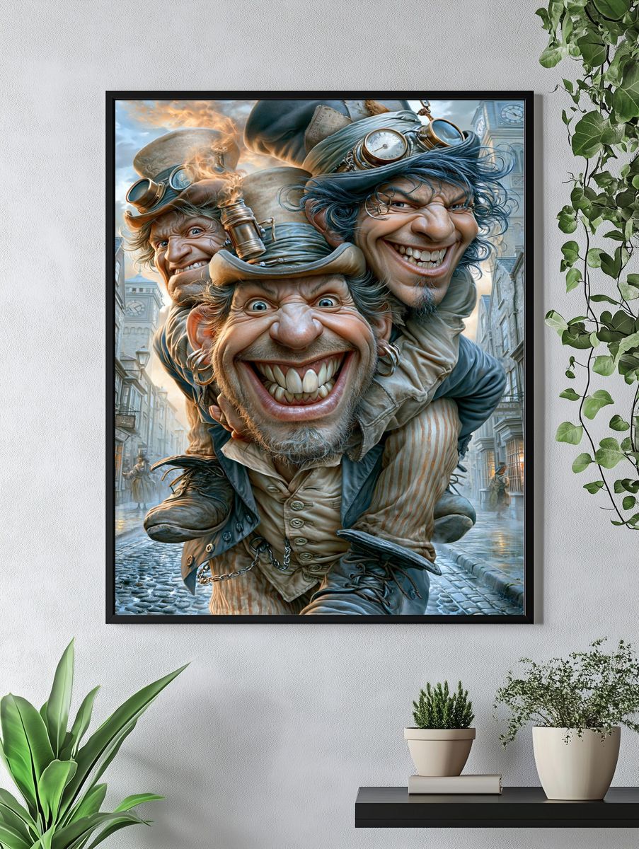 Steampunk Trickster Portrait Poster. — room view 4