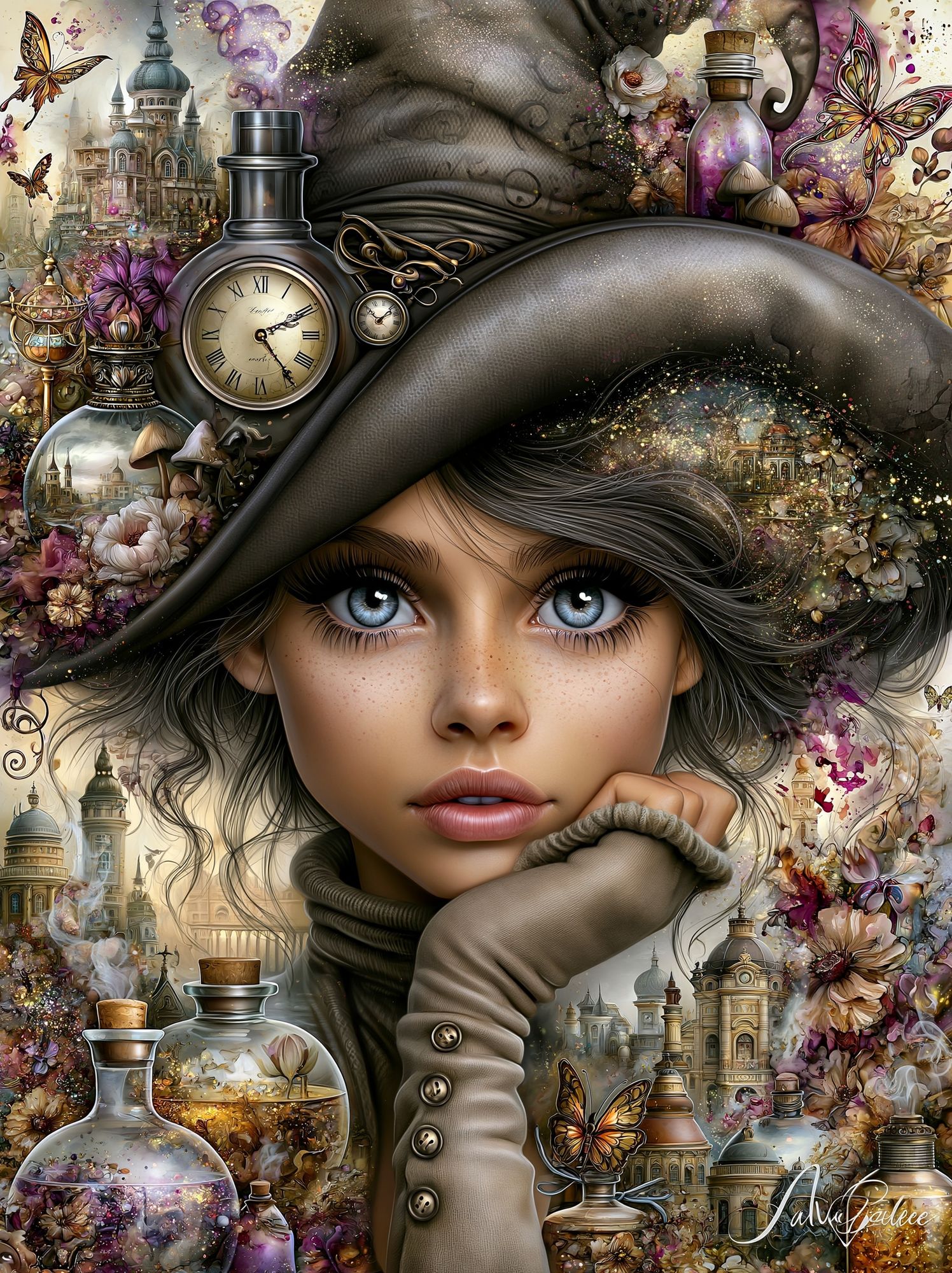 Mouse and Poppy Illustration Poster. poster detail