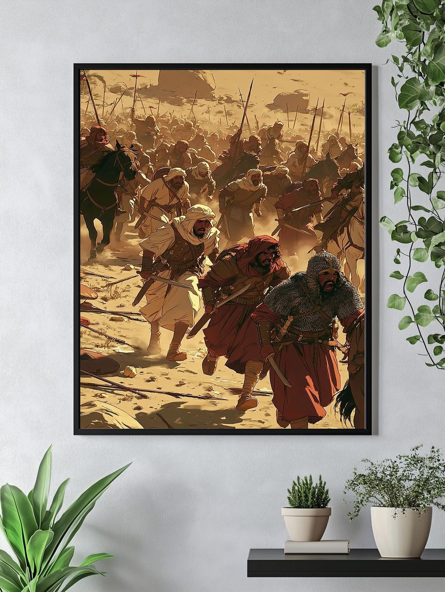 Desert Warriors Battle Scene Poster. — room view 4