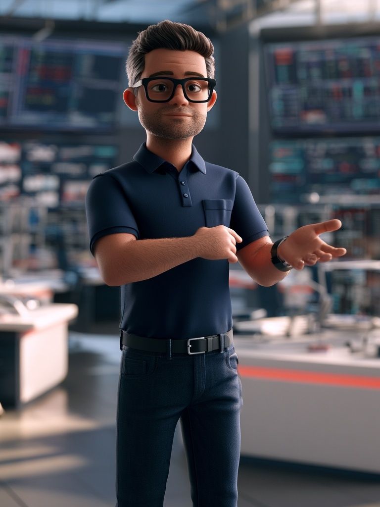 Tech Professional 3D Illustration Poster. poster — illustration art
