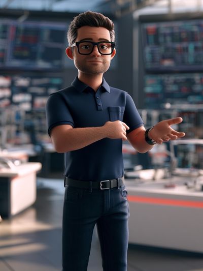 Tech Professional 3D Illustration Poster.