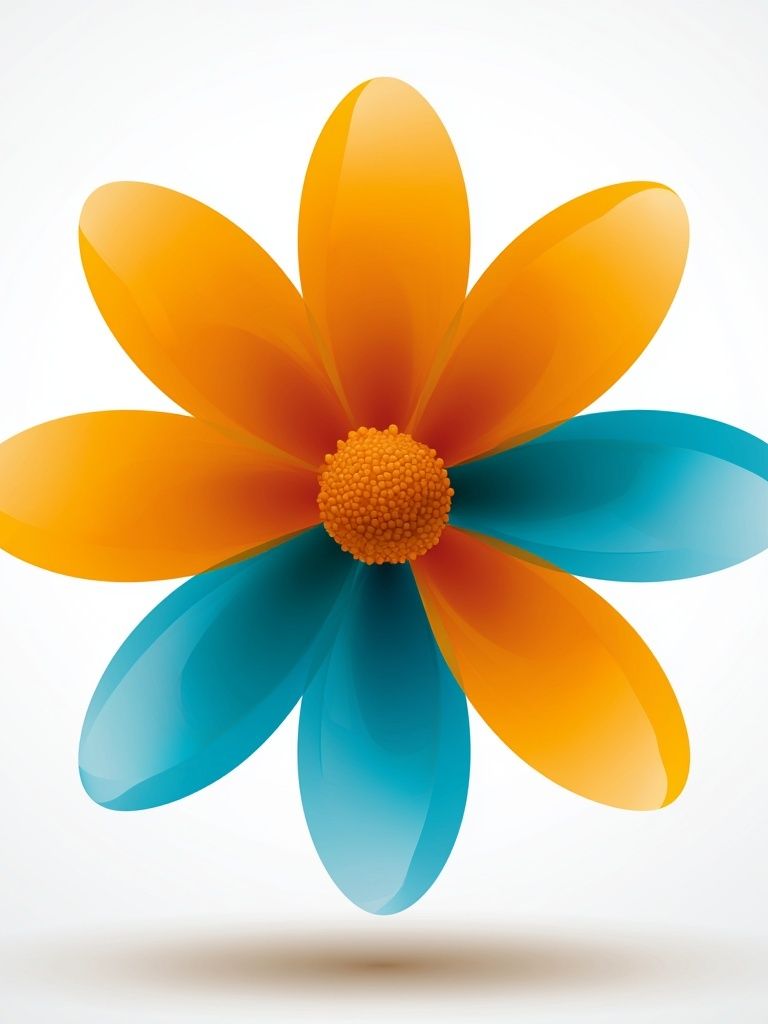 Abstract Flower Illustration Poster. poster detail