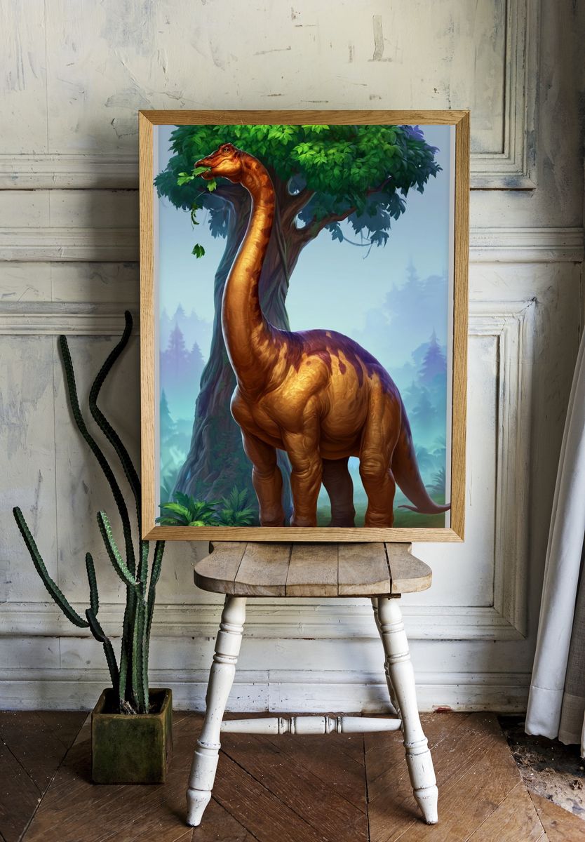 Celestial Ritual Hall Illustration Print. room preview