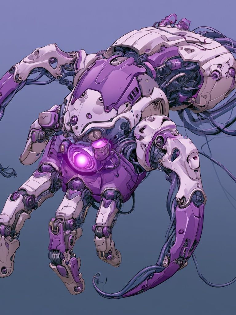 Cybernetic Creature Illustration Poster. poster detail