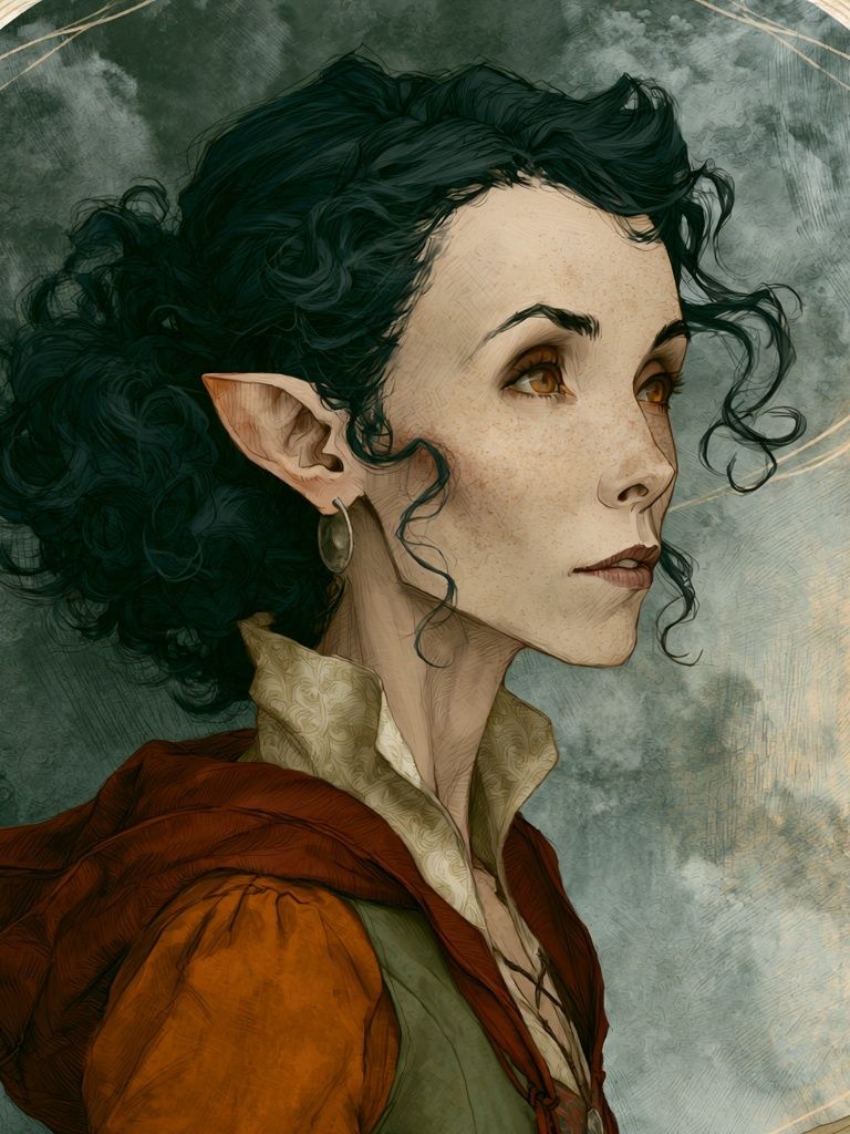 Elf Portrait Illustration Poster. poster — illustration art