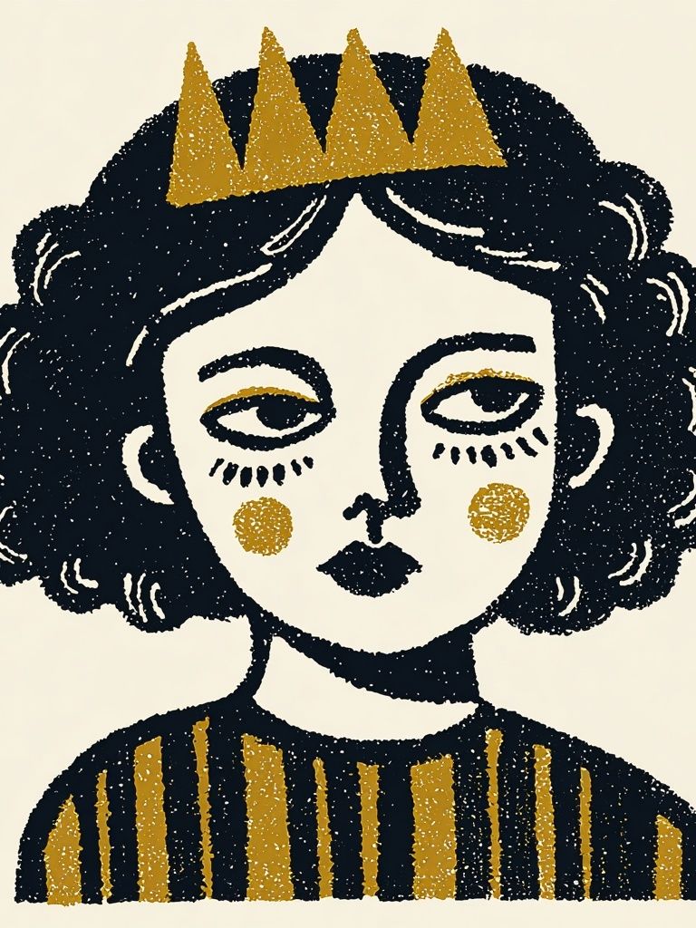 Crowned Girl Illustration Poster. poster detail