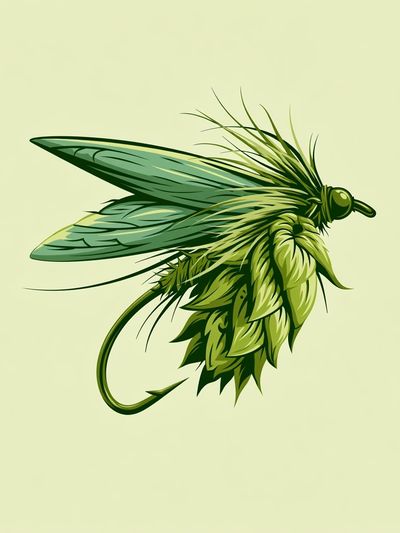 Green Insect Illustration Poster. poster