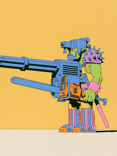 Chainsaw Warrior Pop-Art Print.