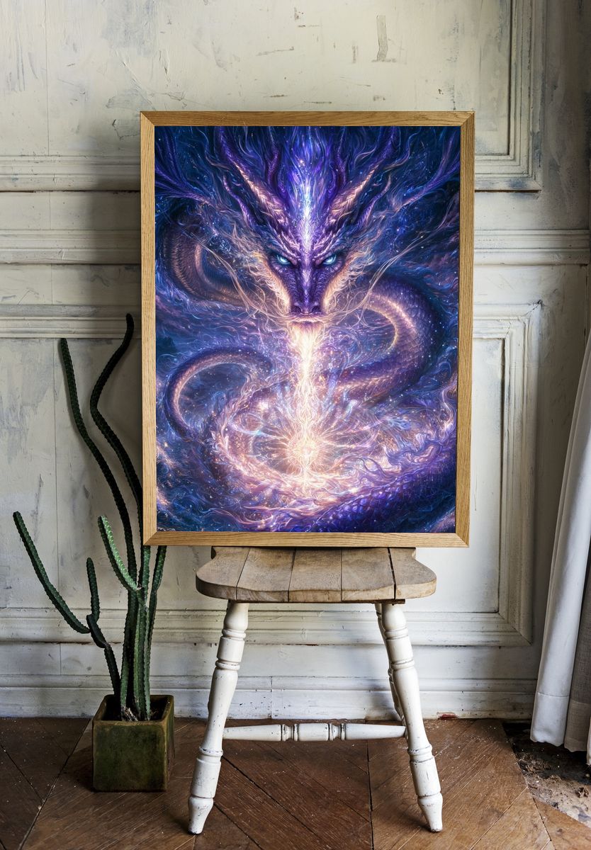 Cosmic Dragon Energy Poster. — room view 1