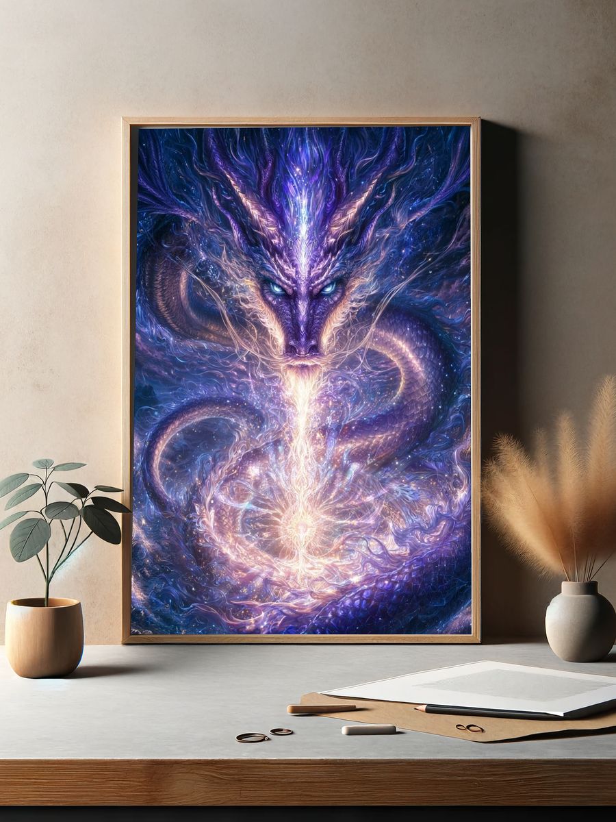 Cosmic Dragon Energy Poster. — room view 2
