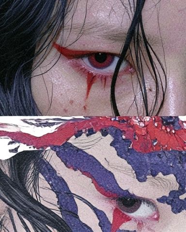 Surreal Red Eye Illustration Poster. poster — illustration art