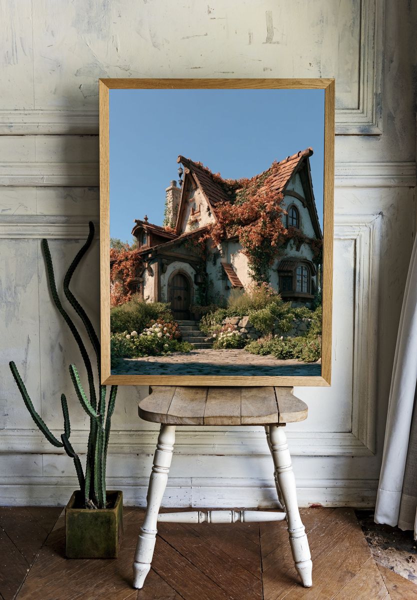Enchanted Cottage Garden Poster. — room view 1