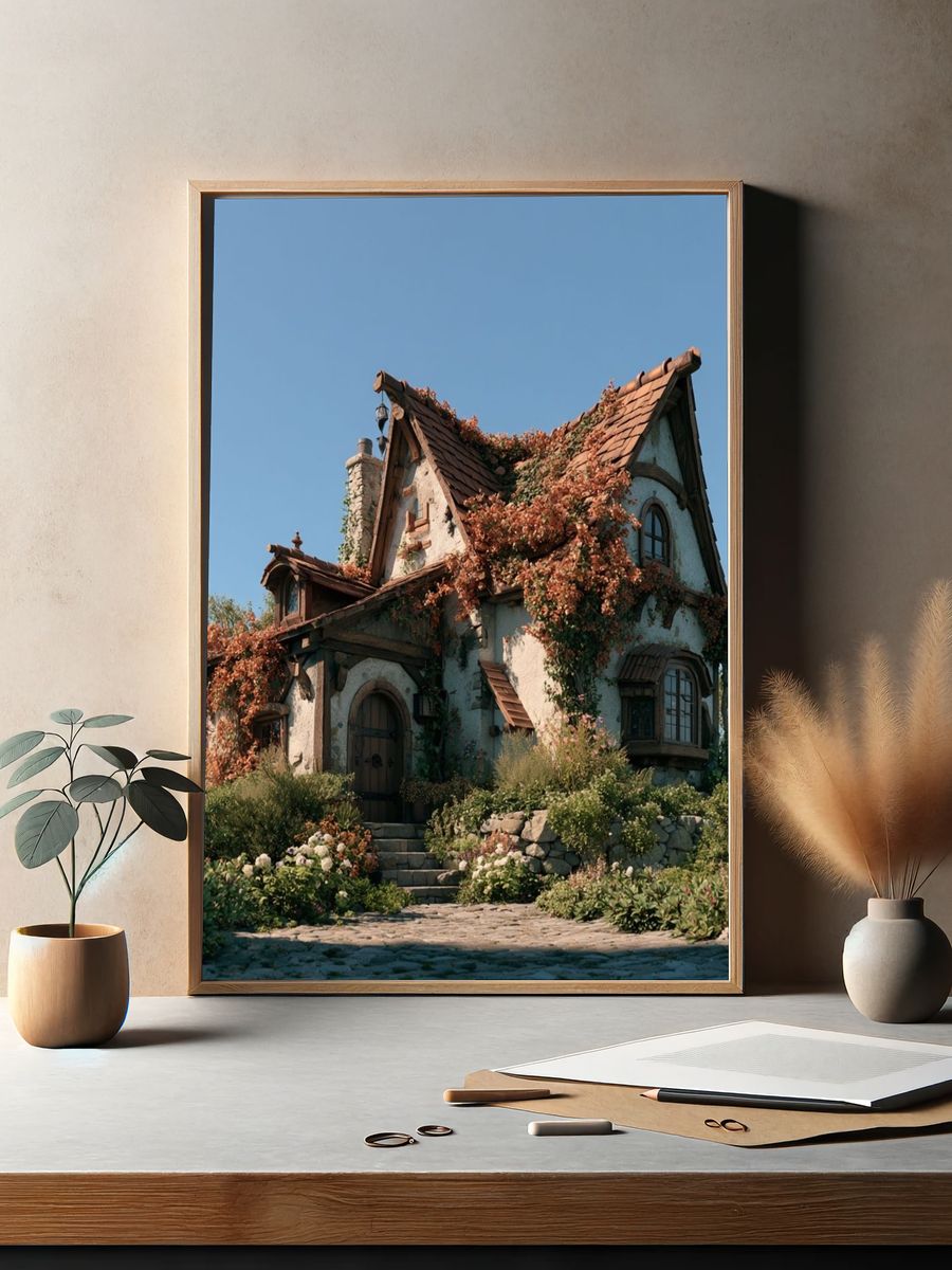Enchanted Cottage Garden Poster. — room view 2