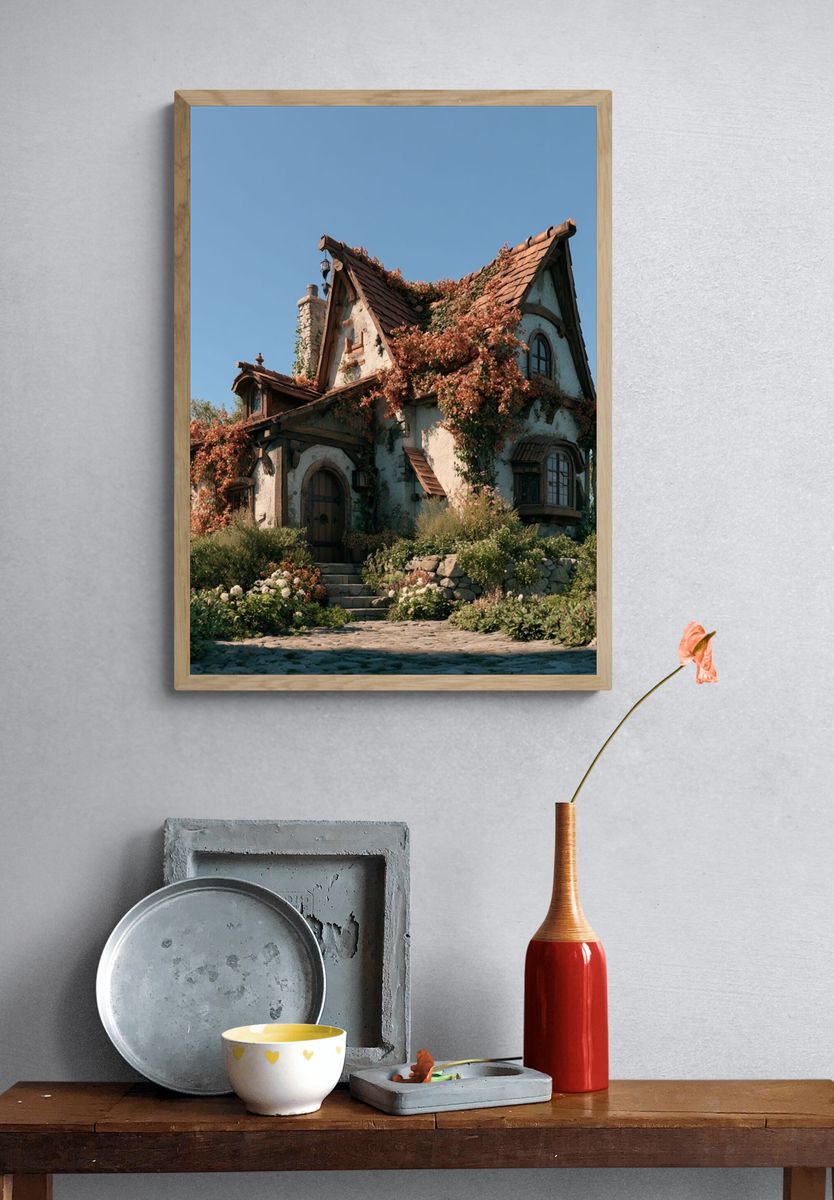 Enchanted Cottage Garden Poster. — room view 3