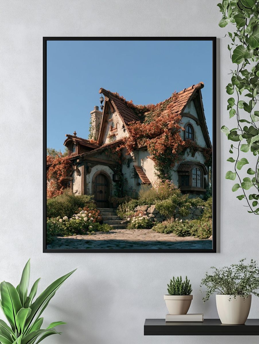 Enchanted Cottage Garden Poster. — room view 4