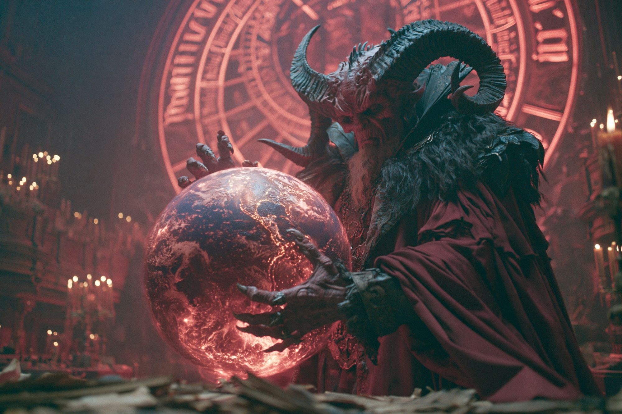 Demonic Ritual Orb Fantasy Poster. poster — illustration art