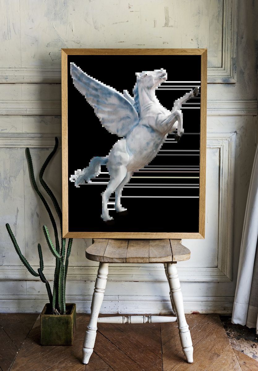 Creature Portrait Fantasy Print. room preview