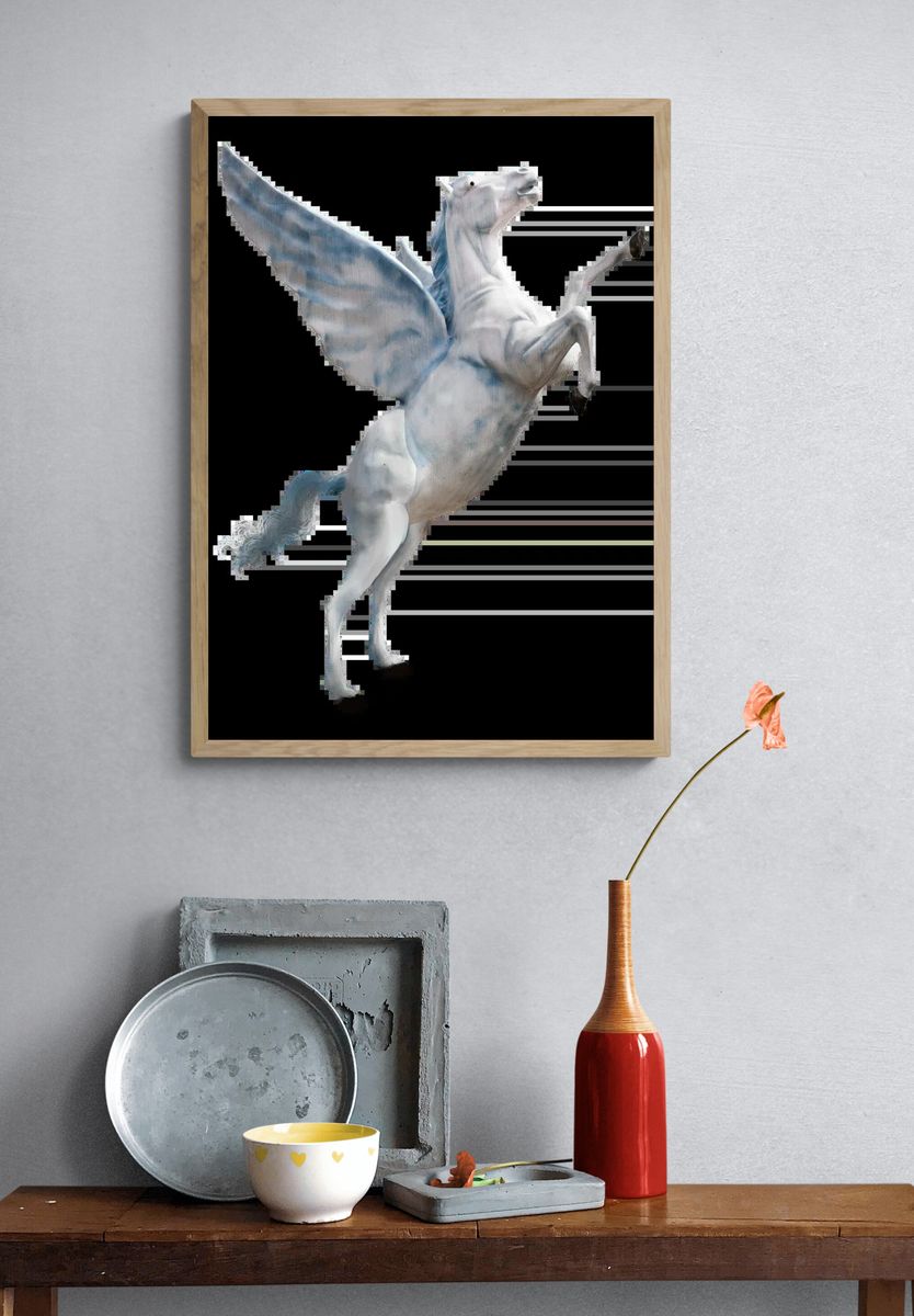 Creature Portrait Fantasy Print. — room view 3