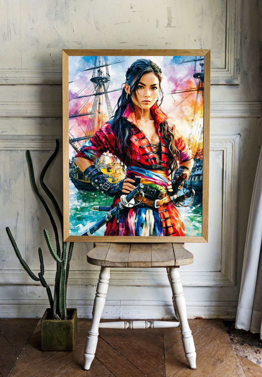 Pirate Captain Portrait Poster. — room view 1
