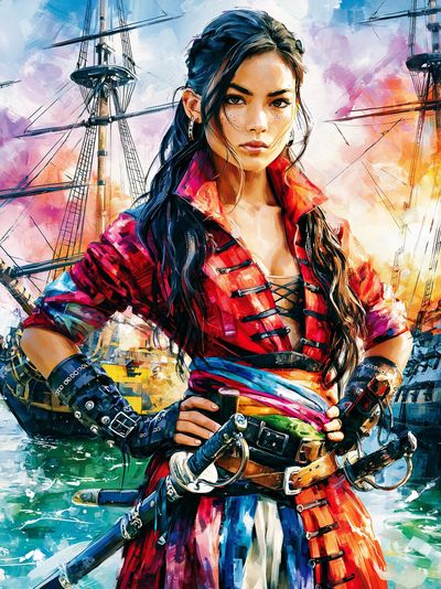 Pirate Captain Portrait Poster. poster