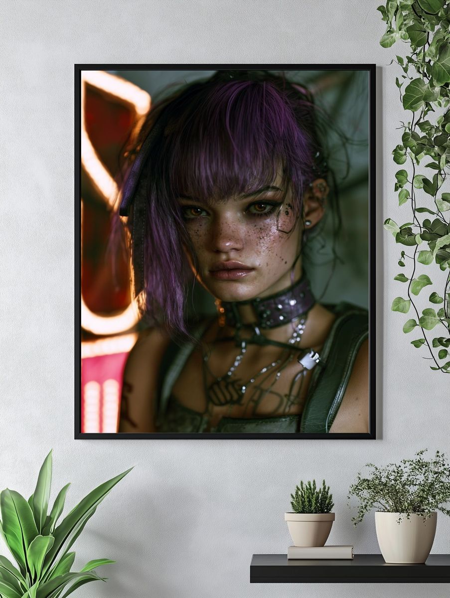Cyberpunk Portrait Poster. — room view 4