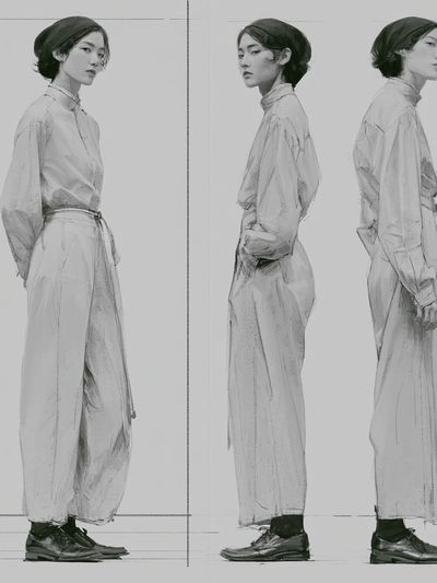 Fashion Figure Study Illustration Print.