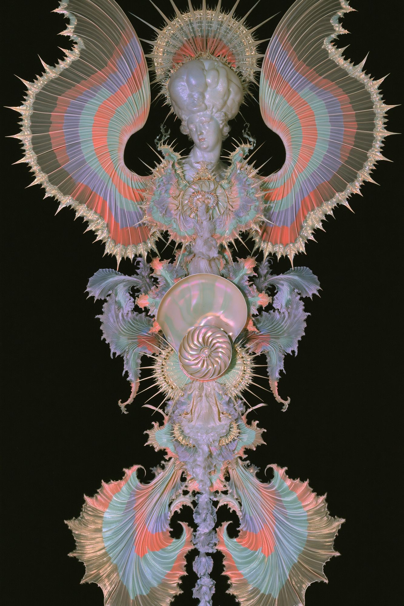 Surreal Winged Figure Print. poster — illustration art