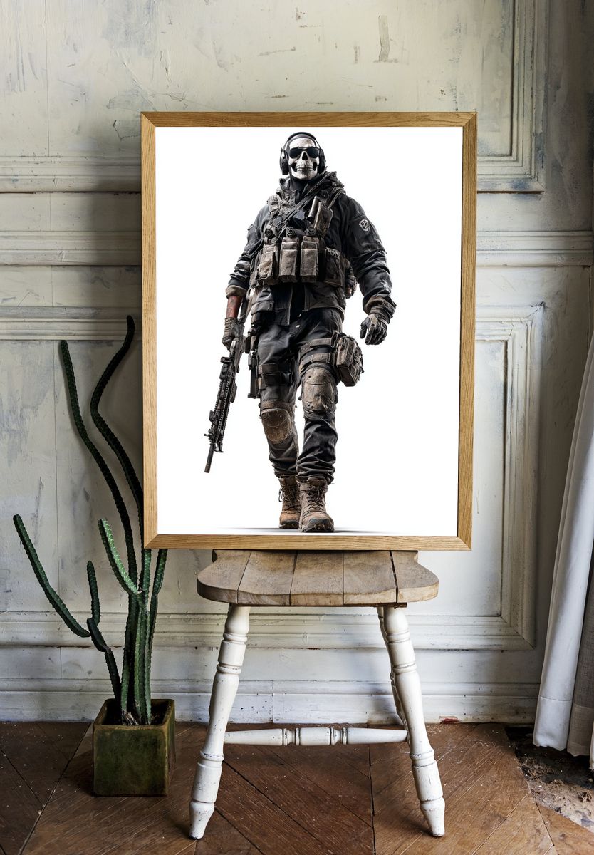 Skull Soldier Tactical Poster. room preview
