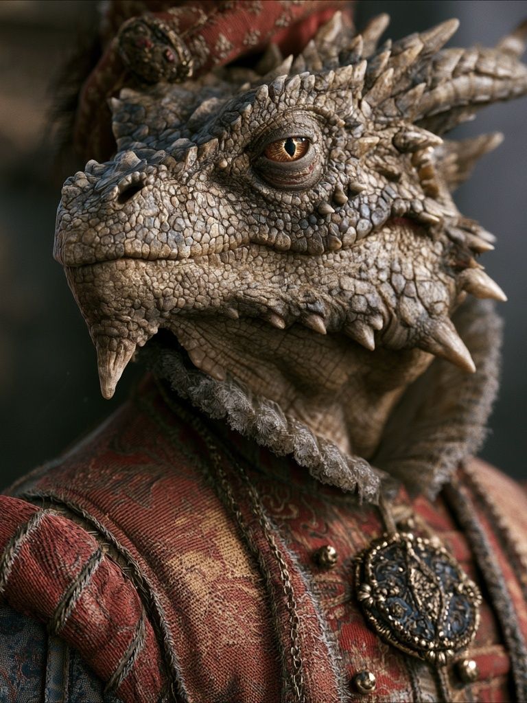 Dragon Portrait Illustration Poster. poster detail