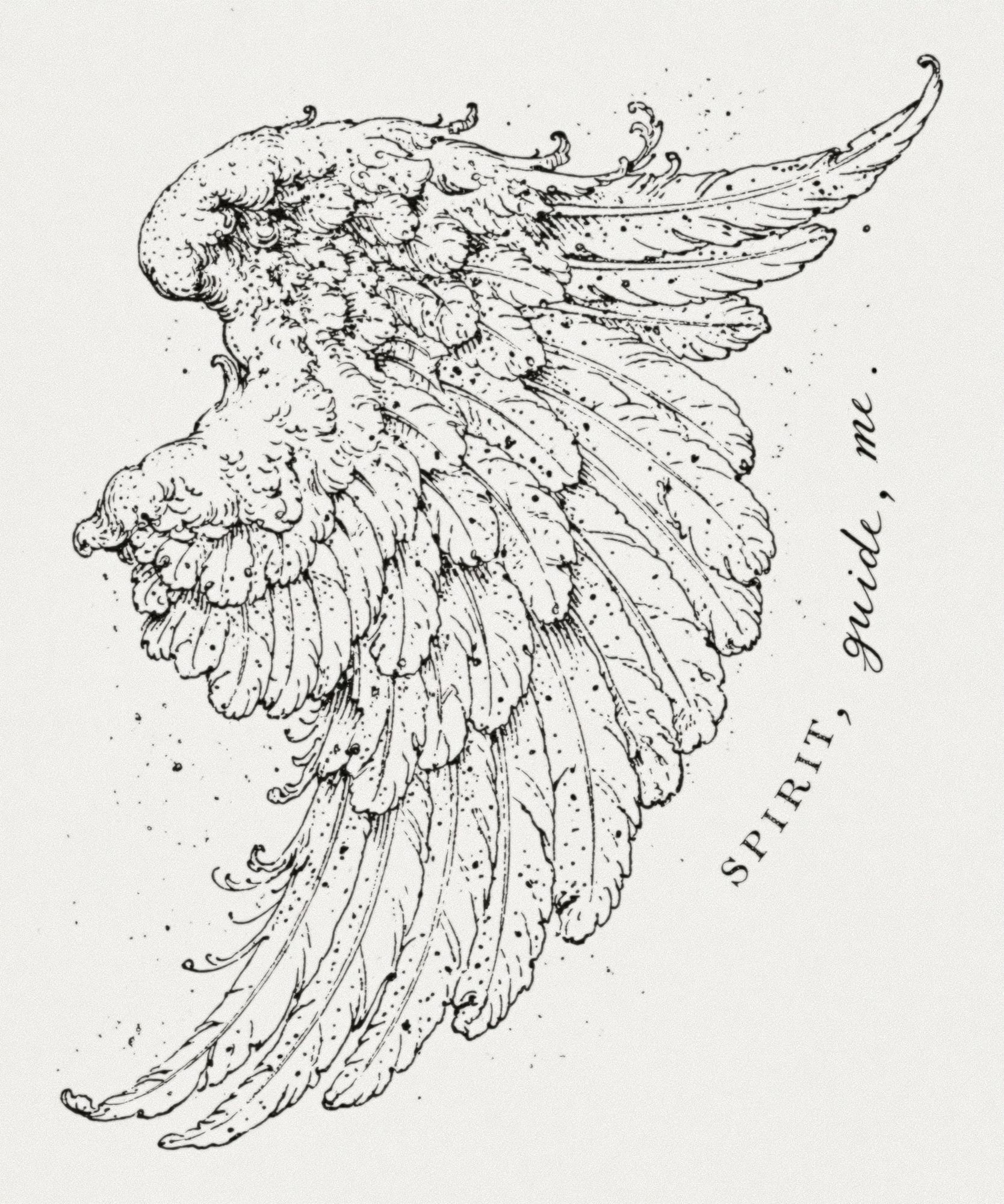 Spirit Feather Ink Poster. poster detail
