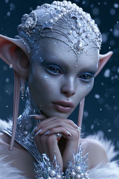Crystal Elf Portrait Print.