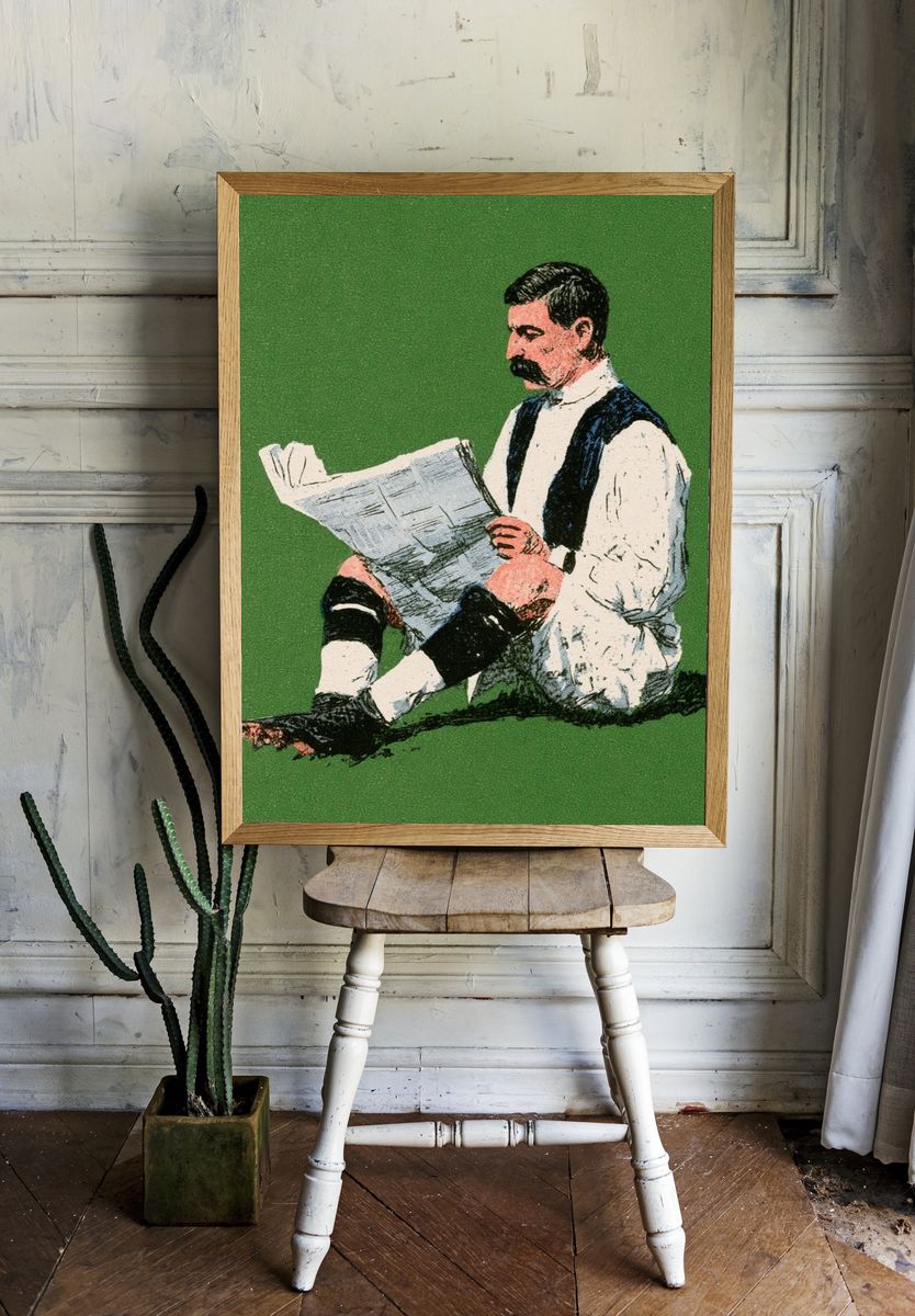 Victorian Reader Illustration Poster. — room view 1