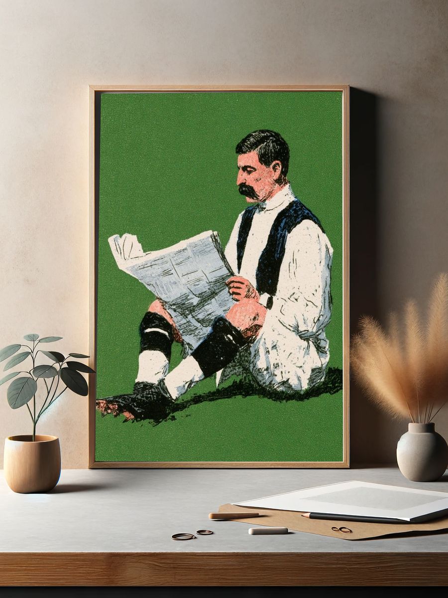 Victorian Reader Illustration Poster. — room view 2