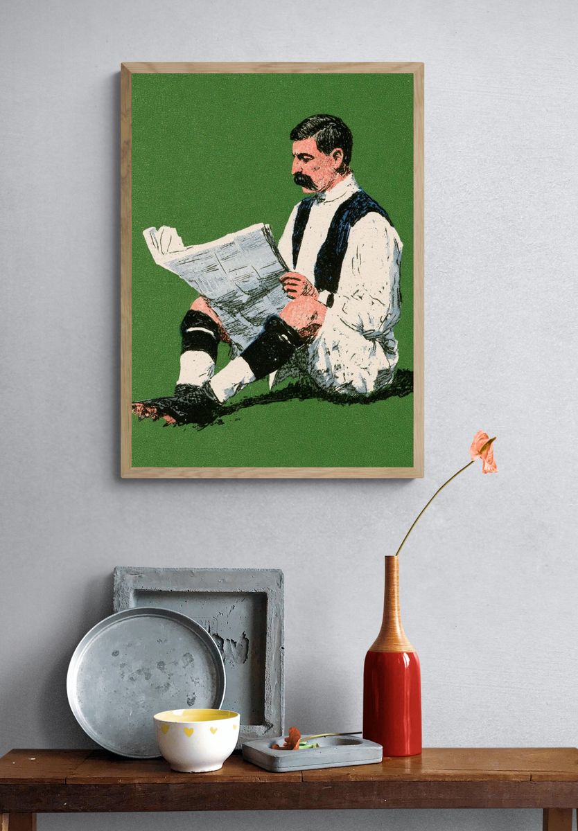 Victorian Reader Illustration Poster. — room view 3