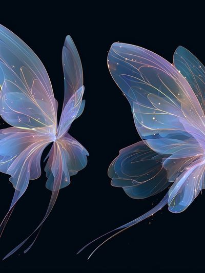 Luminous Butterfly Wings Poster. poster