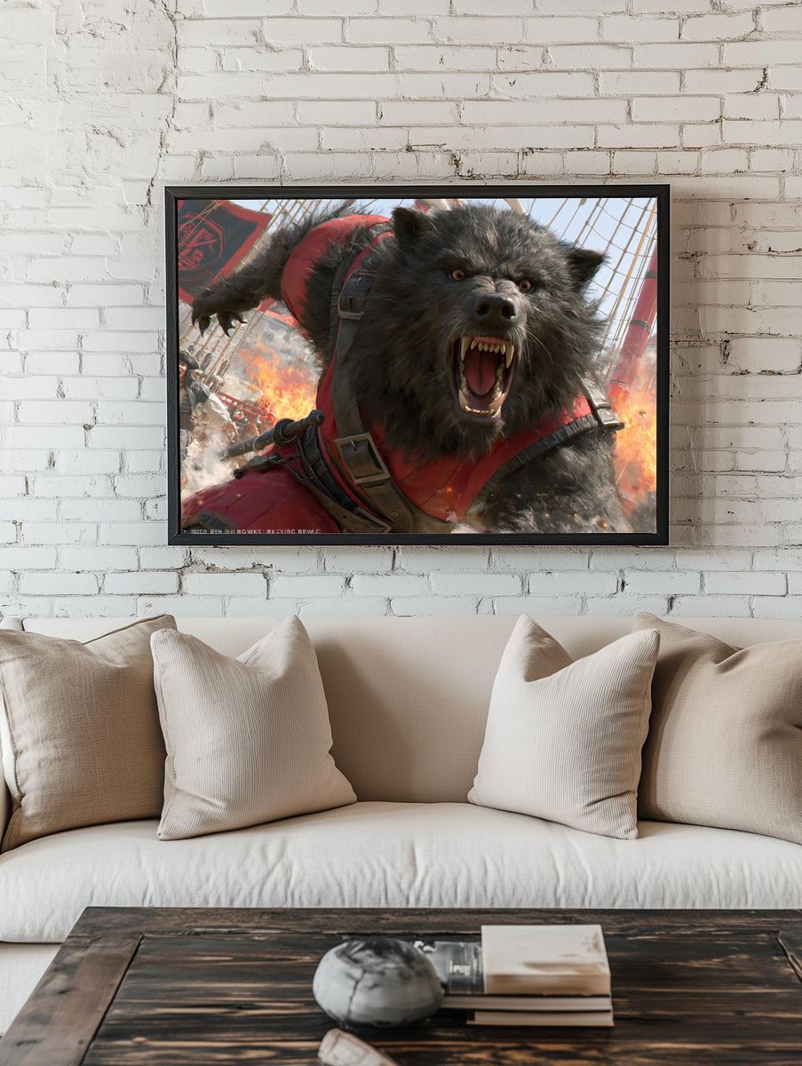 Pirate Werewolf Battle Poster. room preview