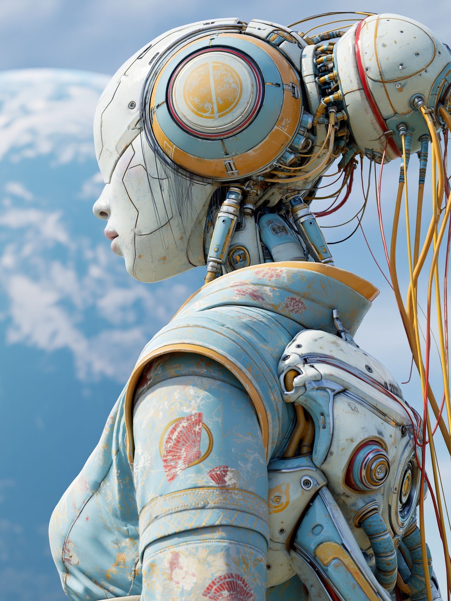 Cybernetic Muse Space Print. poster — illustration art