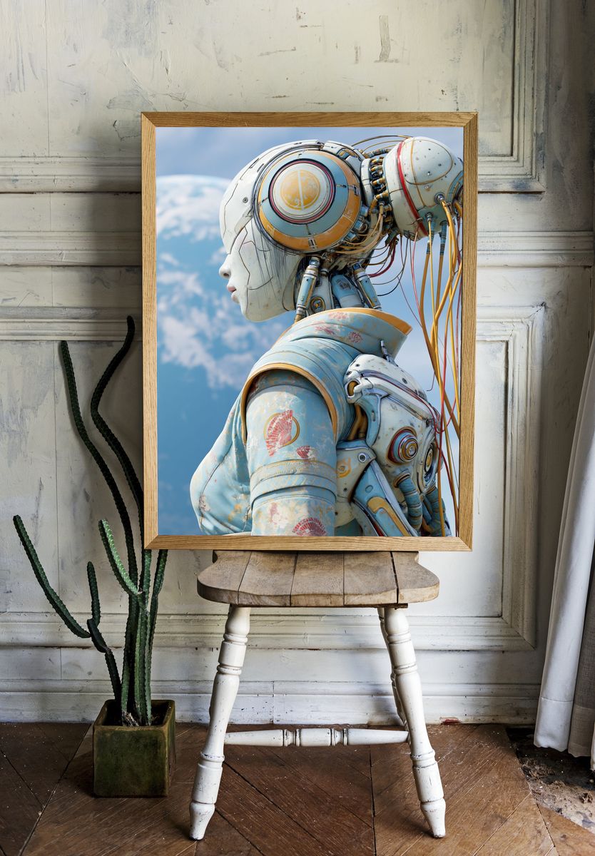 Cybernetic Muse Space Print. — room view 1