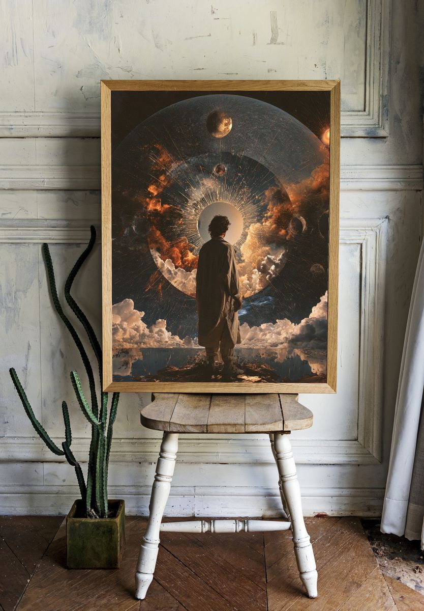 Cosmic Vision Surrealism Poster. — room view 1