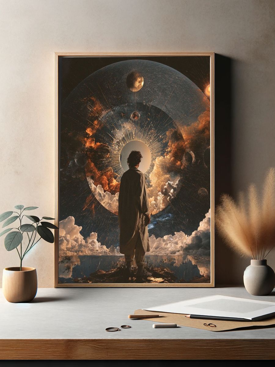 Cosmic Vision Surrealism Poster. — room view 2