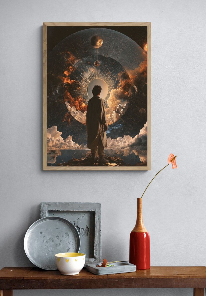 Cosmic Vision Surrealism Poster. — room view 3