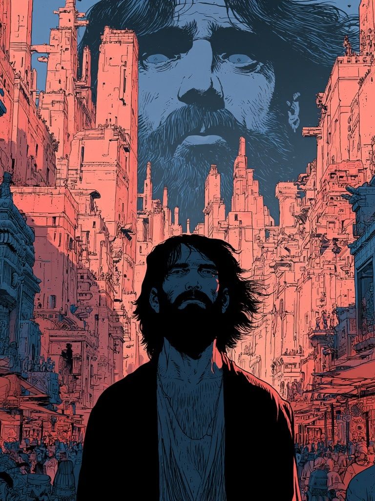 Surreal City Portrait Print. poster detail