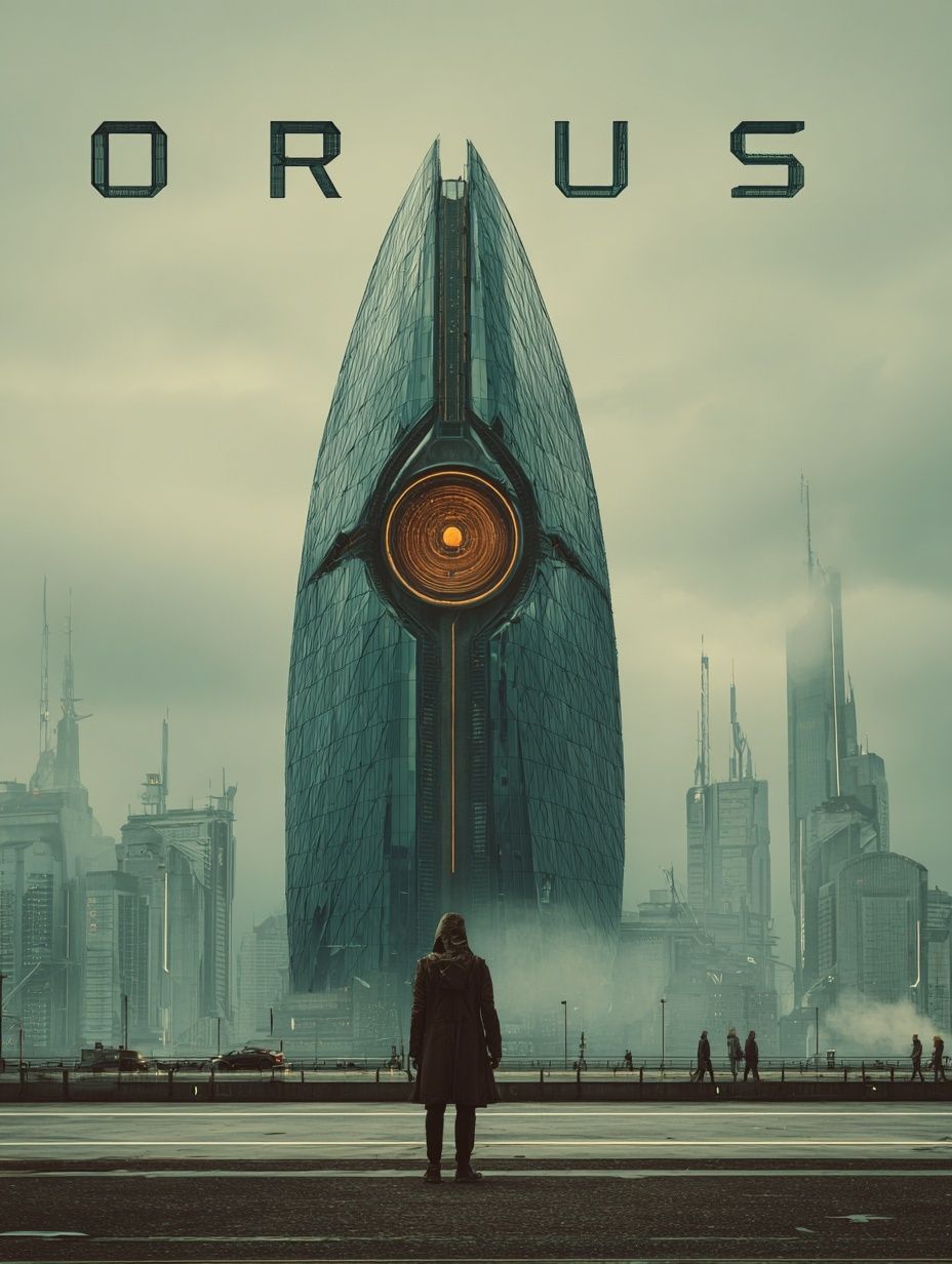 Orus Futuristic Cityscape Poster. poster — illustration art