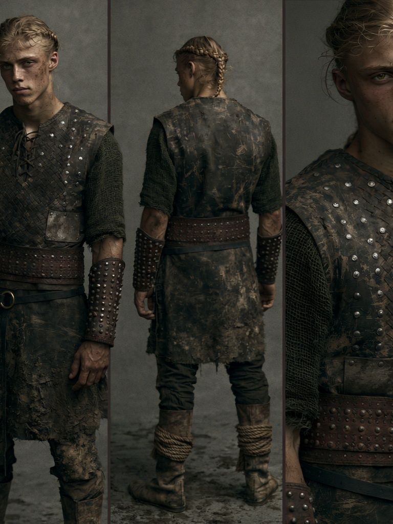 Medieval Warrior Portrait Print. poster detail
