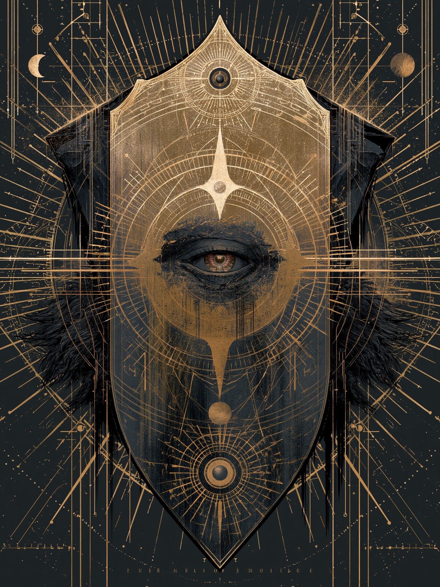 Mystic Eye Geometric Print. poster — illustration art