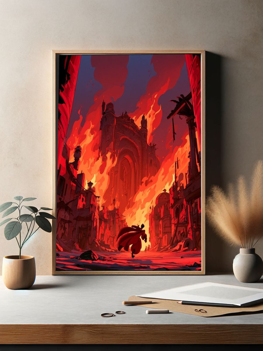 Burning Citadel Fantasy Print. — room view 2