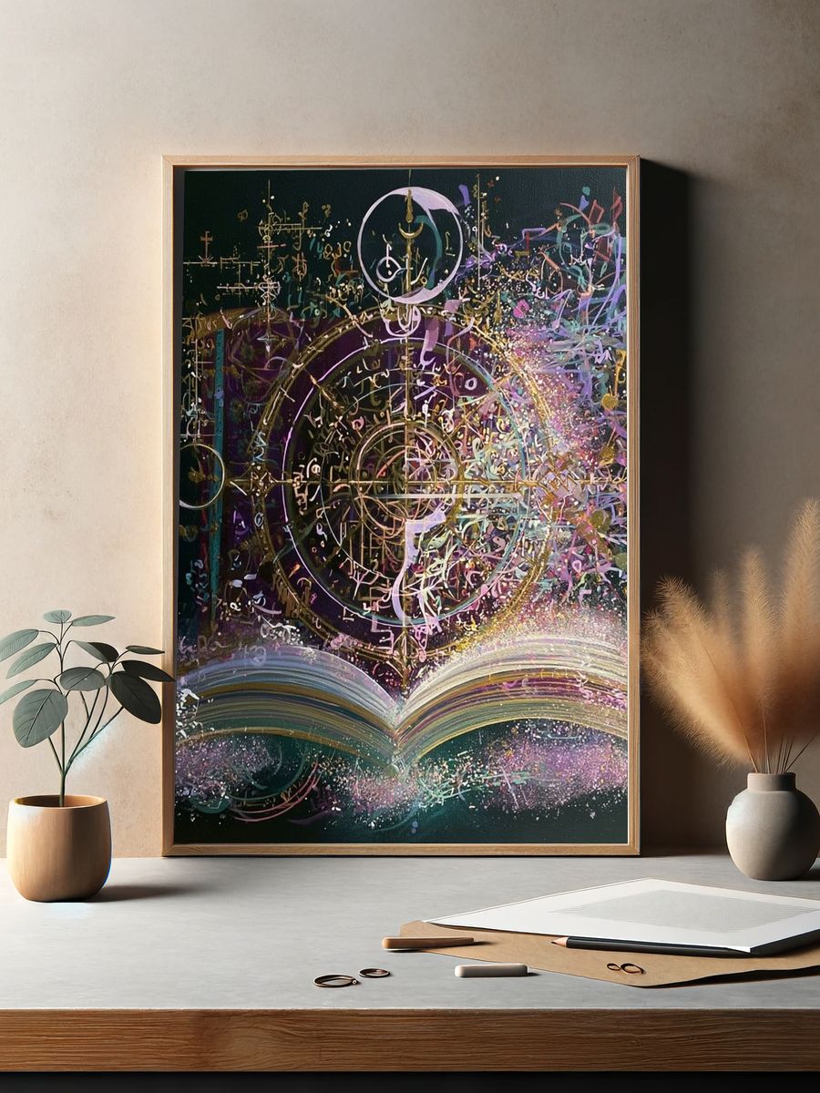 Mystic Grimoire Illustration Poster. — room view 2