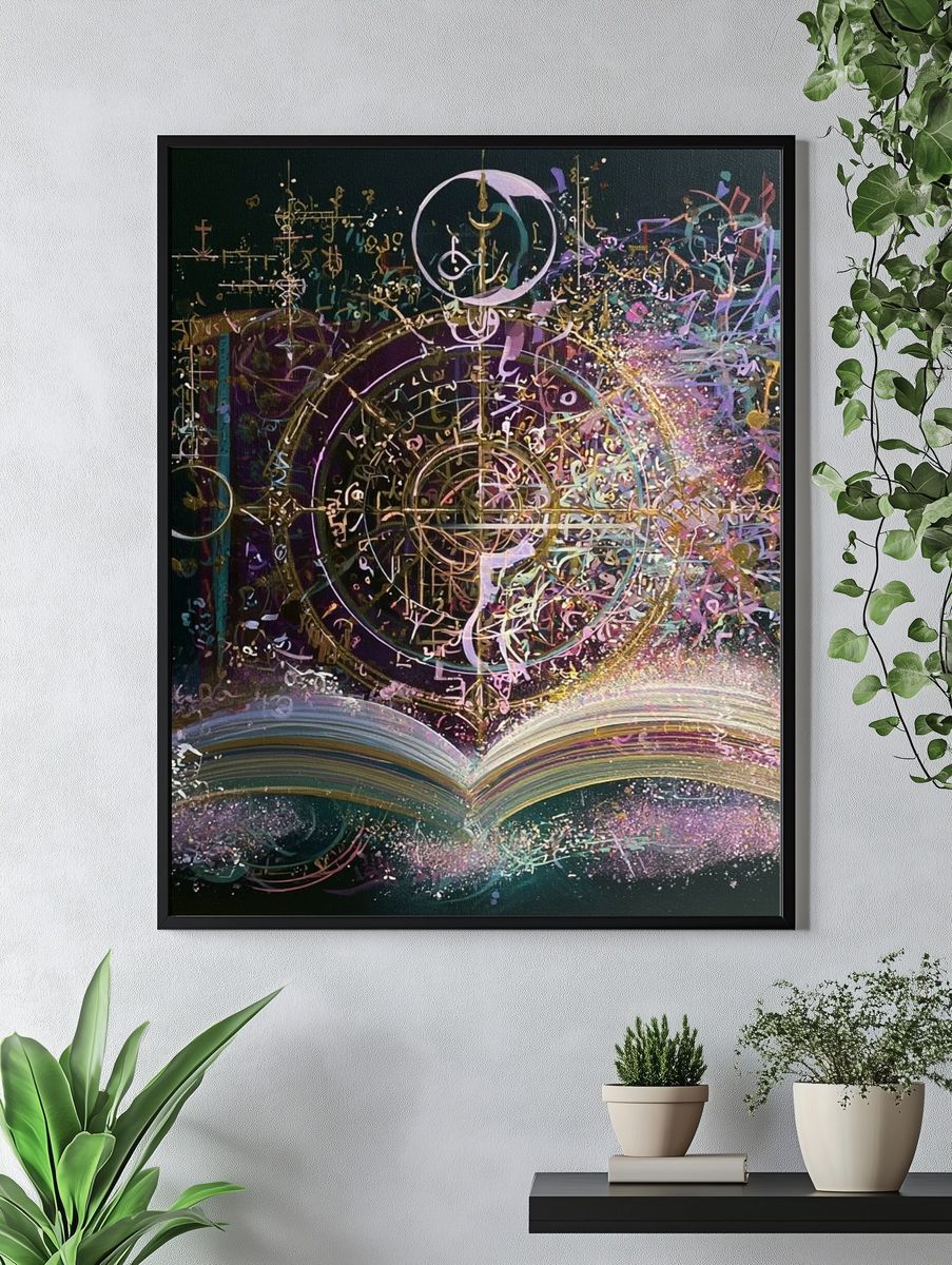 Mystic Grimoire Illustration Poster. — room view 4