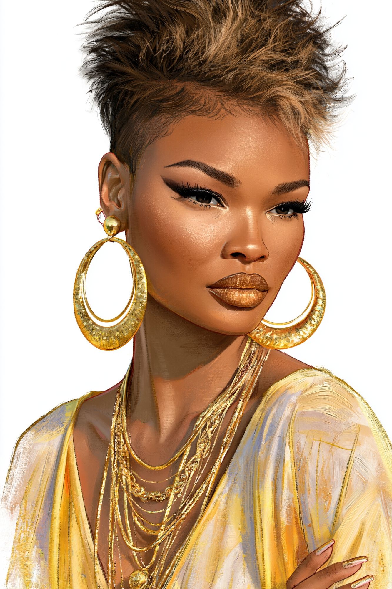 Elegant Portrait Illustration Poster. poster — illustration art